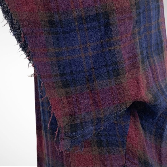 McQ Alexander McQueen Plaid Asymmetric Dress with Raw Hem - Picture 12 of 13